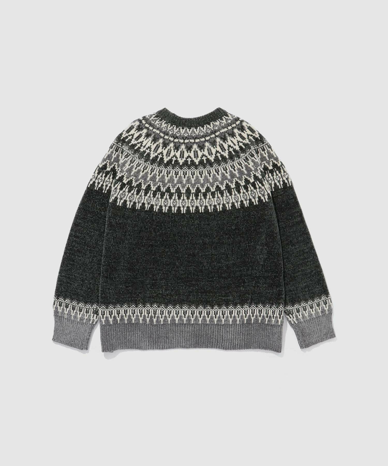 [期間限定knit]NAVY  トロリ求心モールニットプルオーバー メンズ商品画像-18