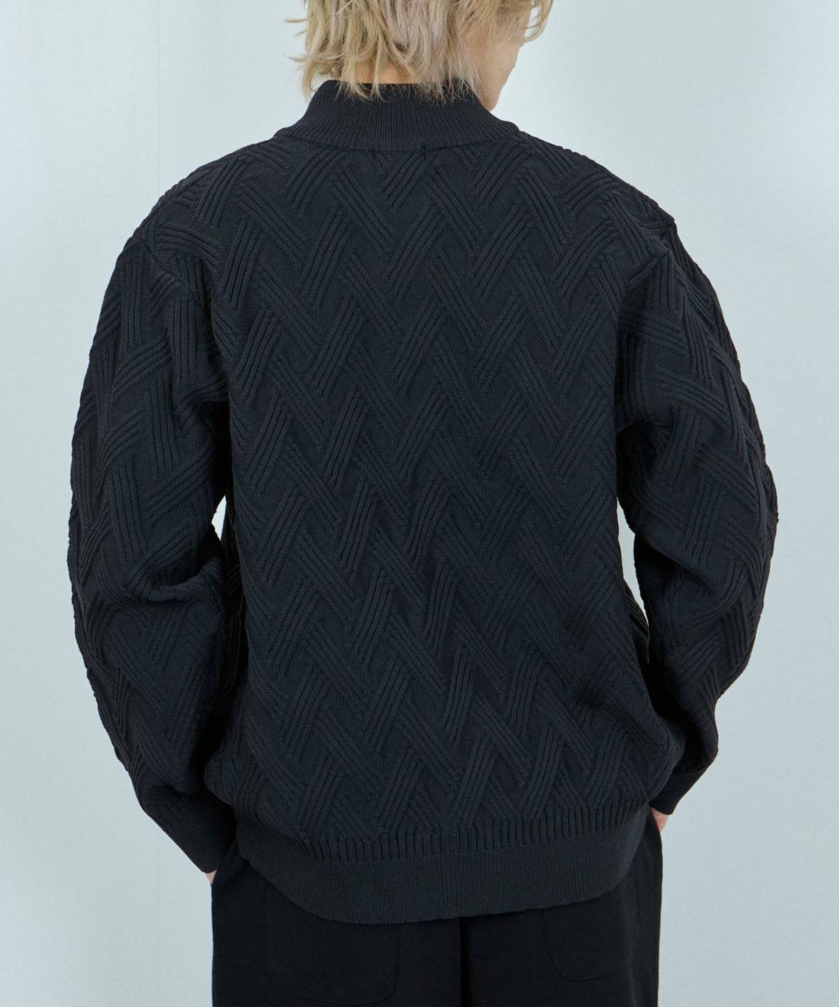  [期間限定価格]NAVY リンクススタンドネックカーディガン メンズ