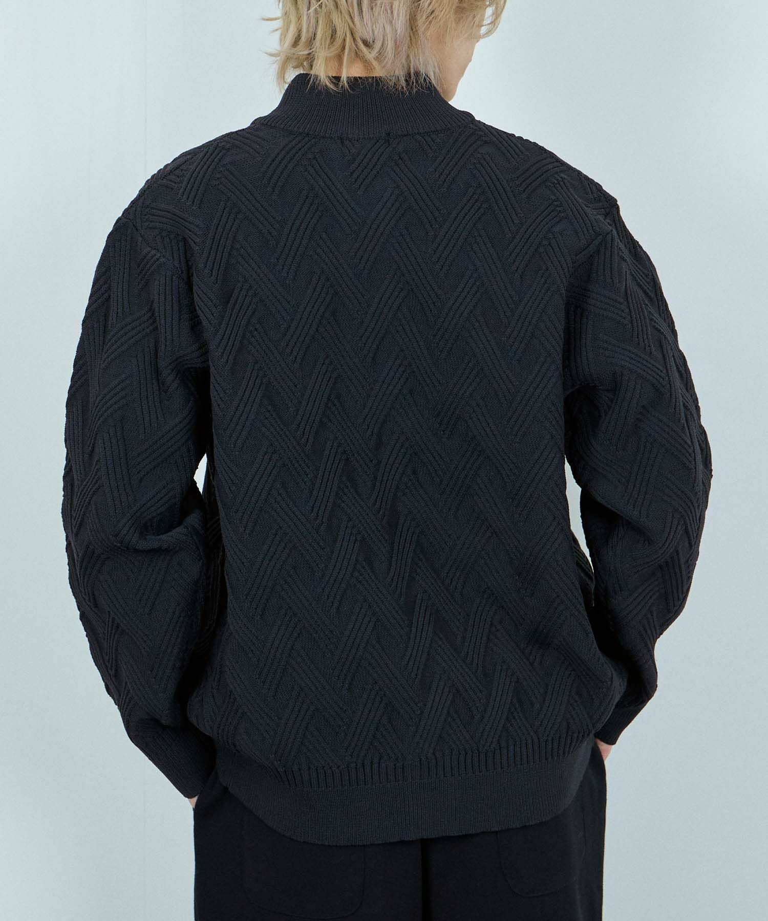 [さらに50%OFF]NAVY  リンクススタンドネックカーディガン メンズ商品サムネイル-4