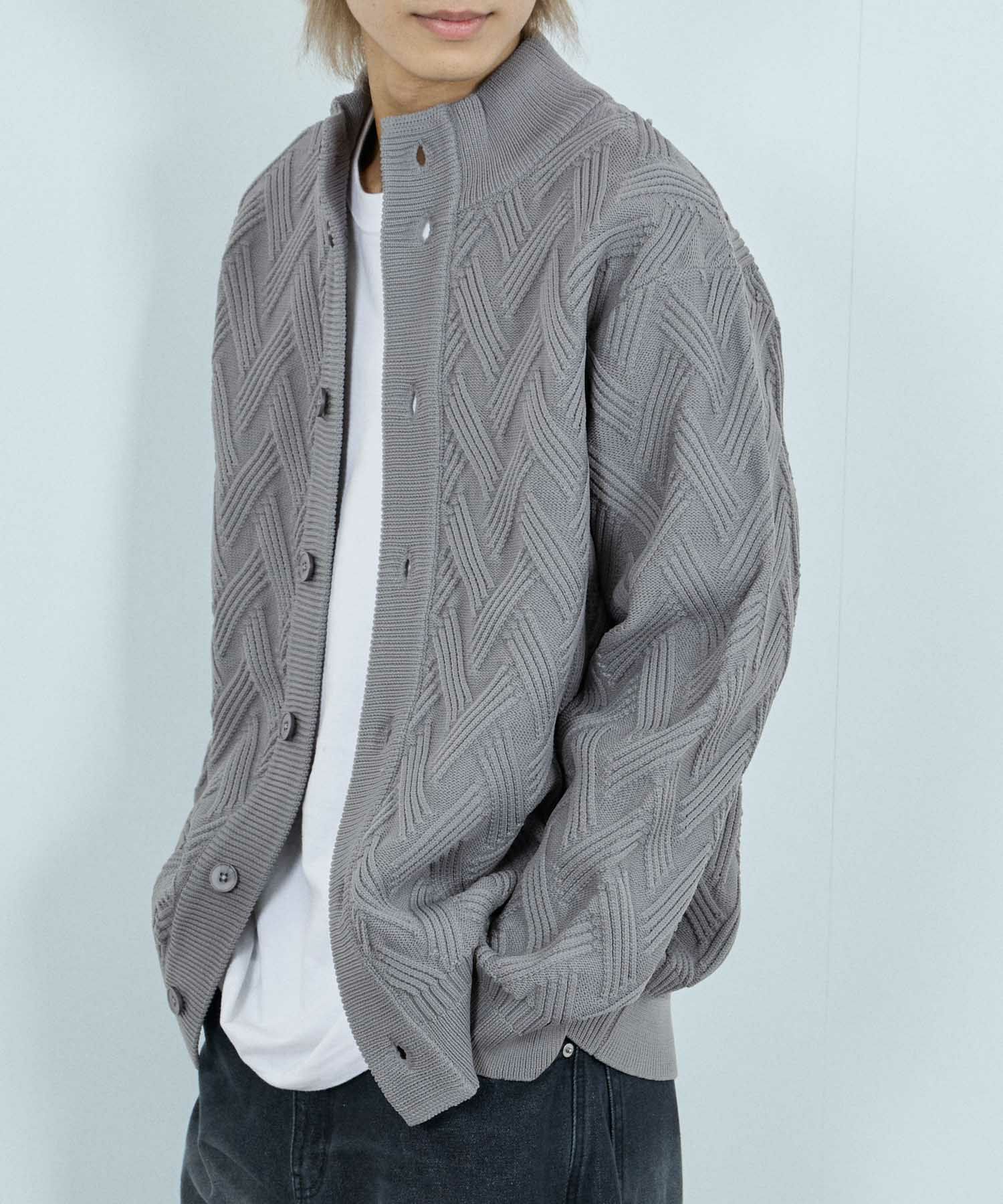 [さらに50%OFF]NAVY  リンクススタンドネックカーディガン メンズ商品サムネイル-7