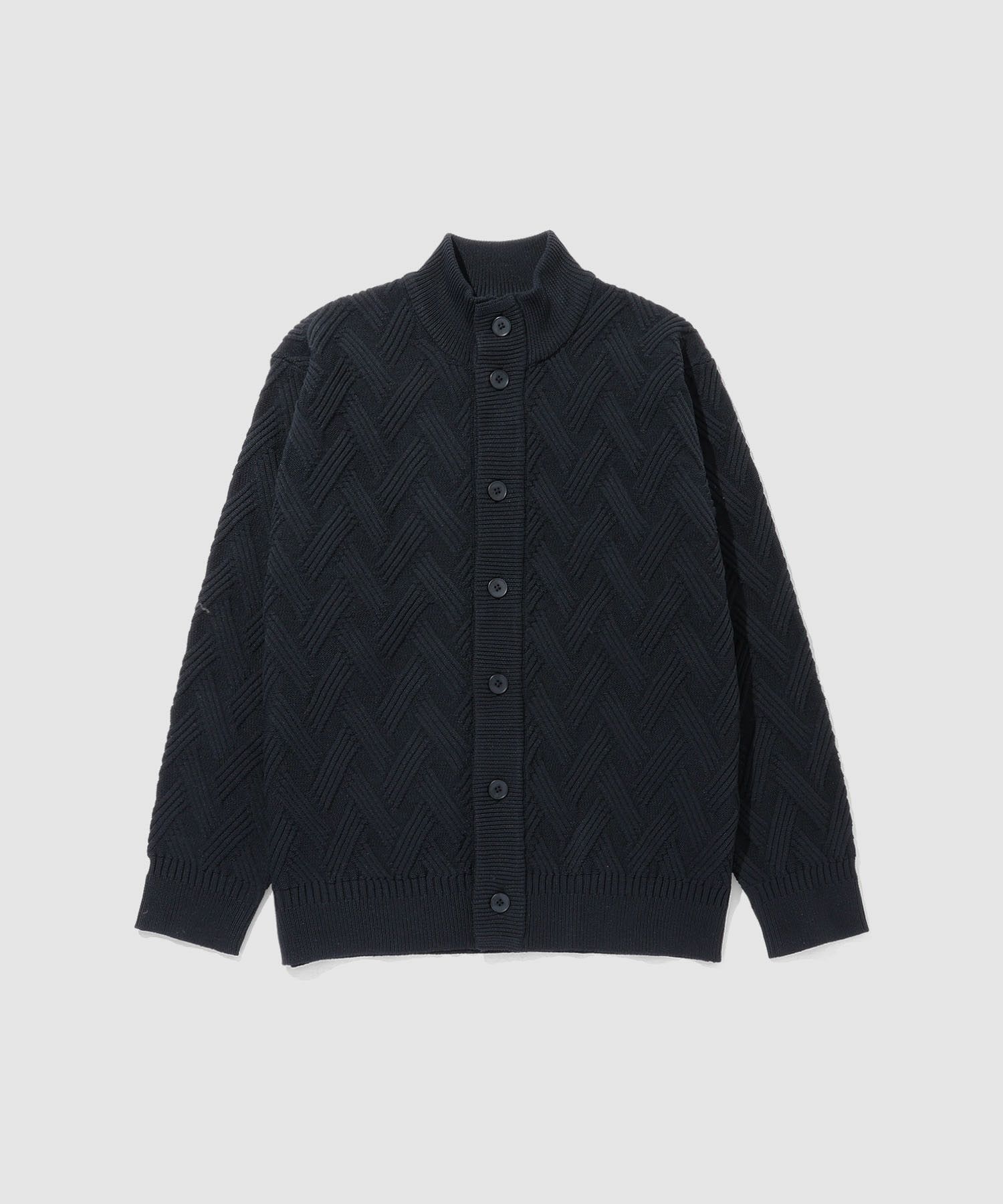  [期間限定価格]NAVY リンクススタンドネックカーディガン メンズ