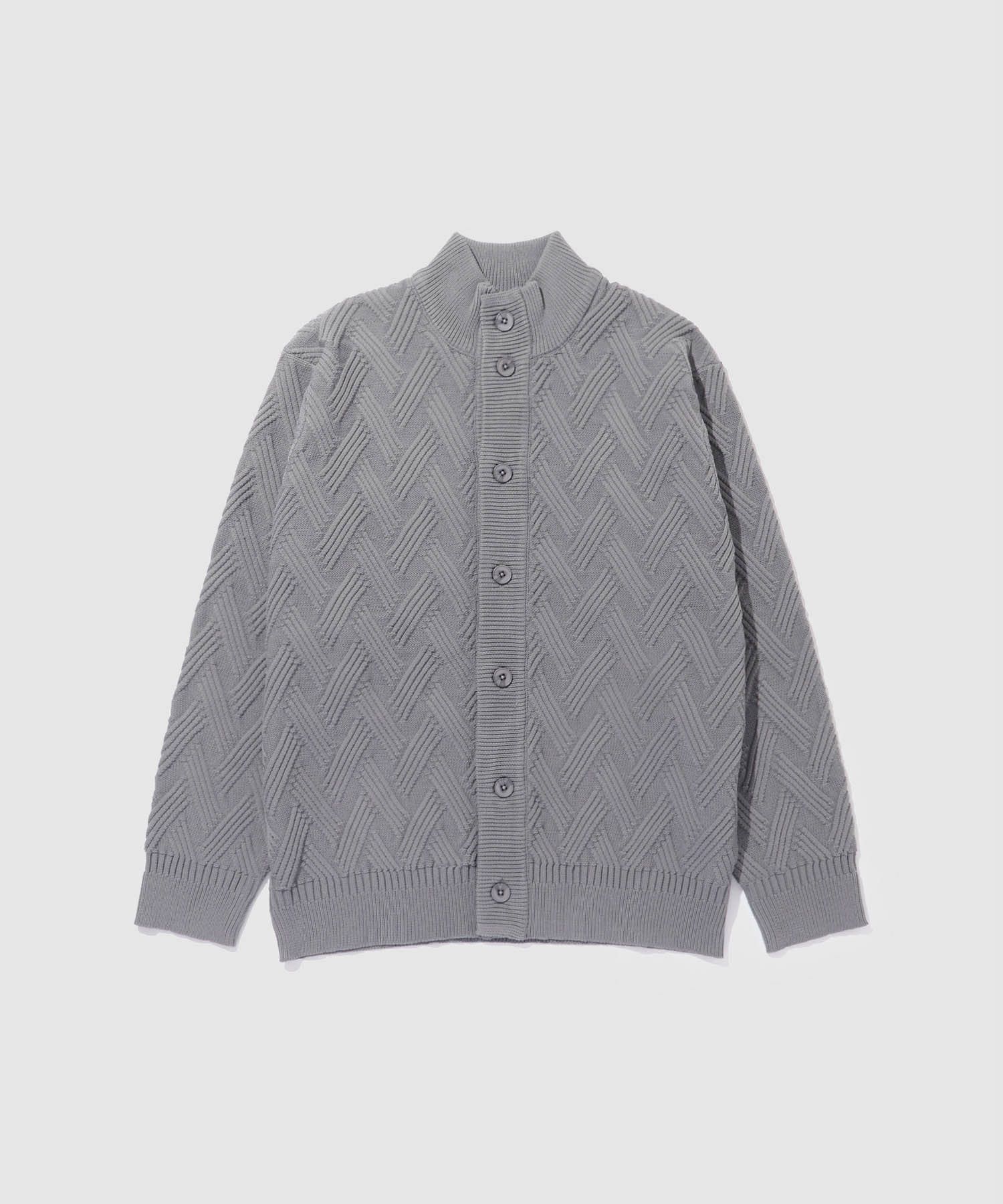  [期間限定価格]NAVY リンクススタンドネックカーディガン メンズ