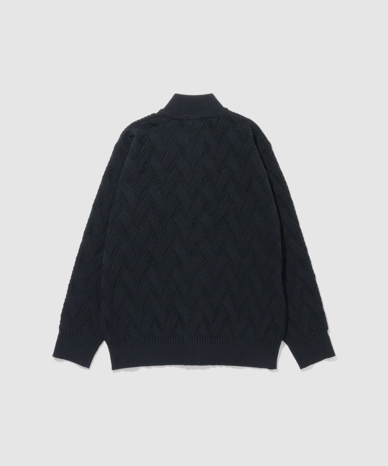 [さらに50%OFF]NAVY  リンクススタンドネックカーディガン メンズ商品画像-14