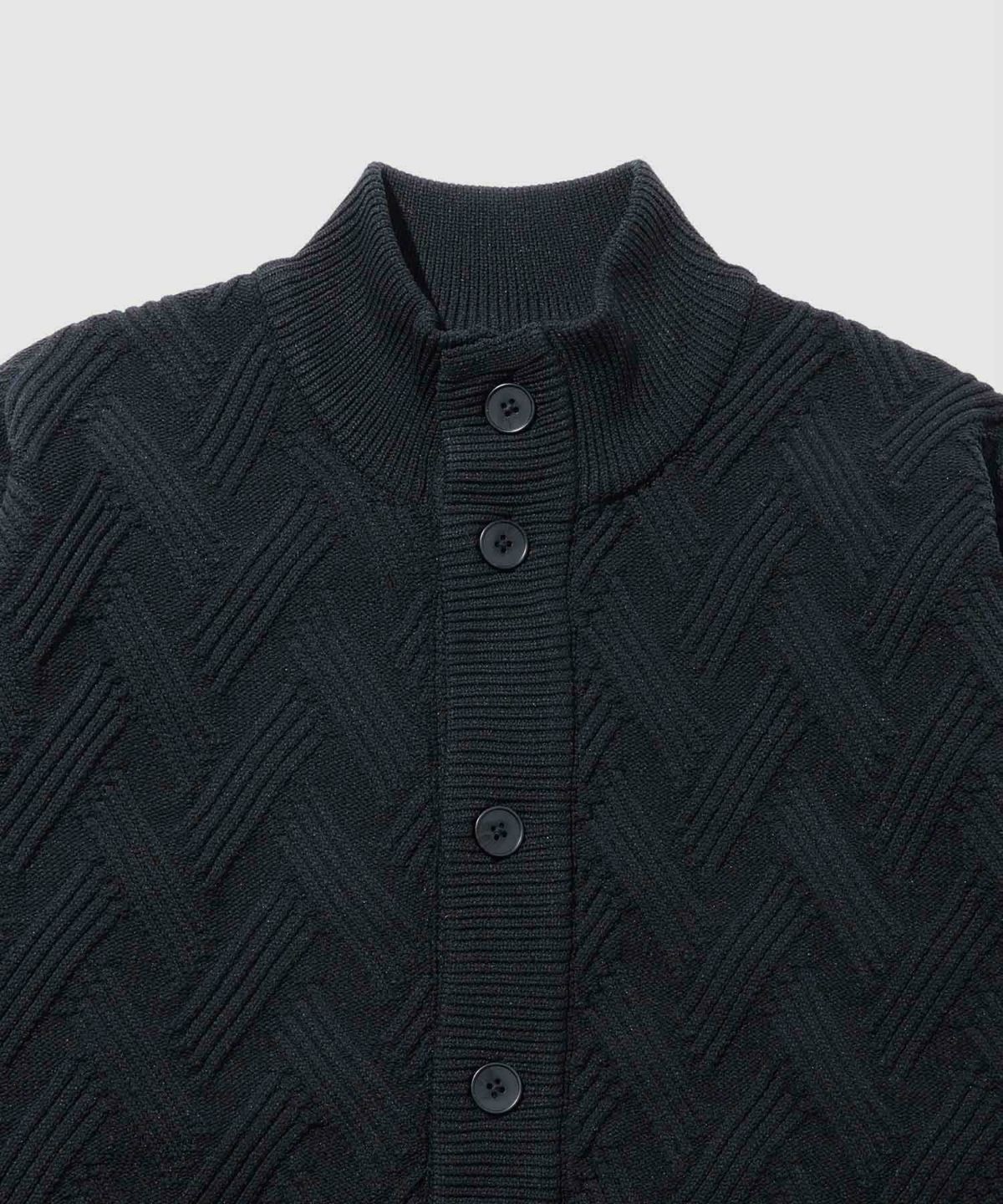  [期間限定価格]NAVY リンクススタンドネックカーディガン メンズ