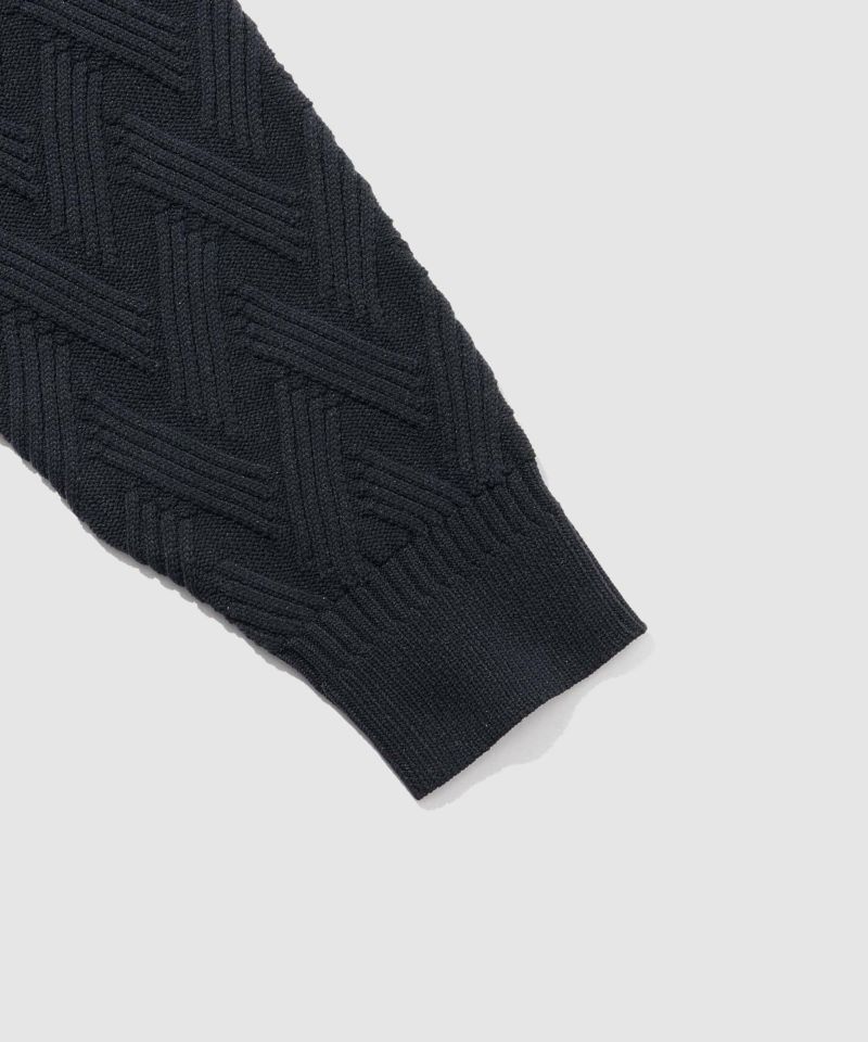 [さらに50%OFF]NAVY  リンクススタンドネックカーディガン メンズ商品画像-16