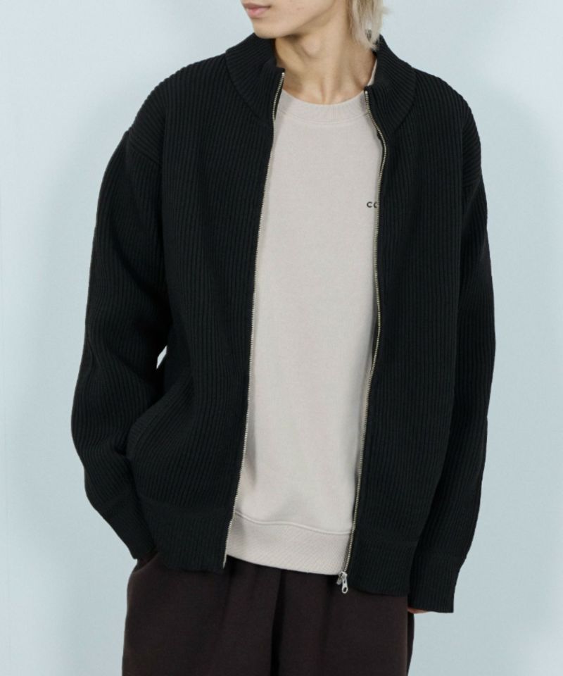 [値下げ]NAVY  畦ドライバーズニットブルゾン メンズ商品画像-1