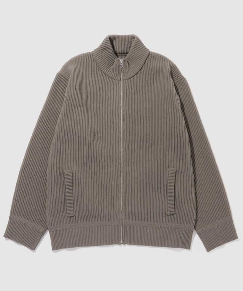 NAVY  畦ドライバーズニットブルゾン メンズ商品画像-11