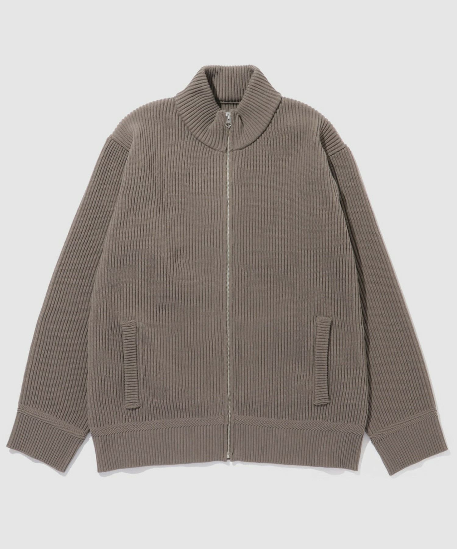 NAVY  畦ドライバーズニットブルゾン メンズ商品サムネイル-11