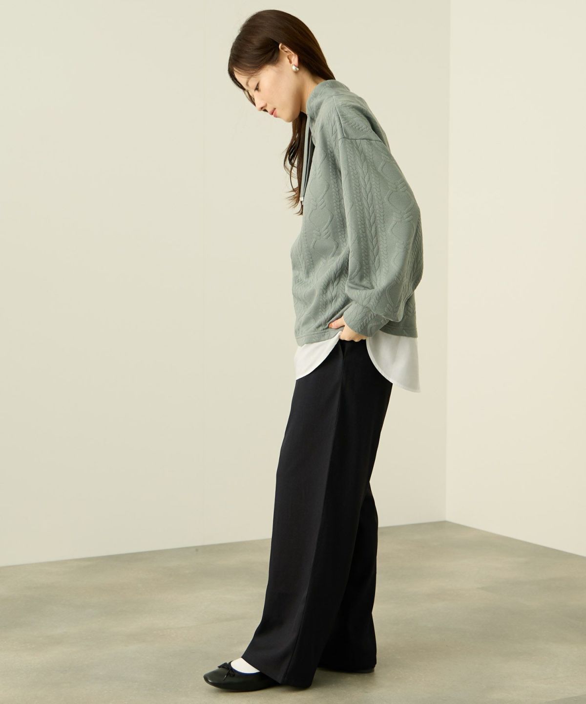 nAvy ワイドストレートパンツ レディース