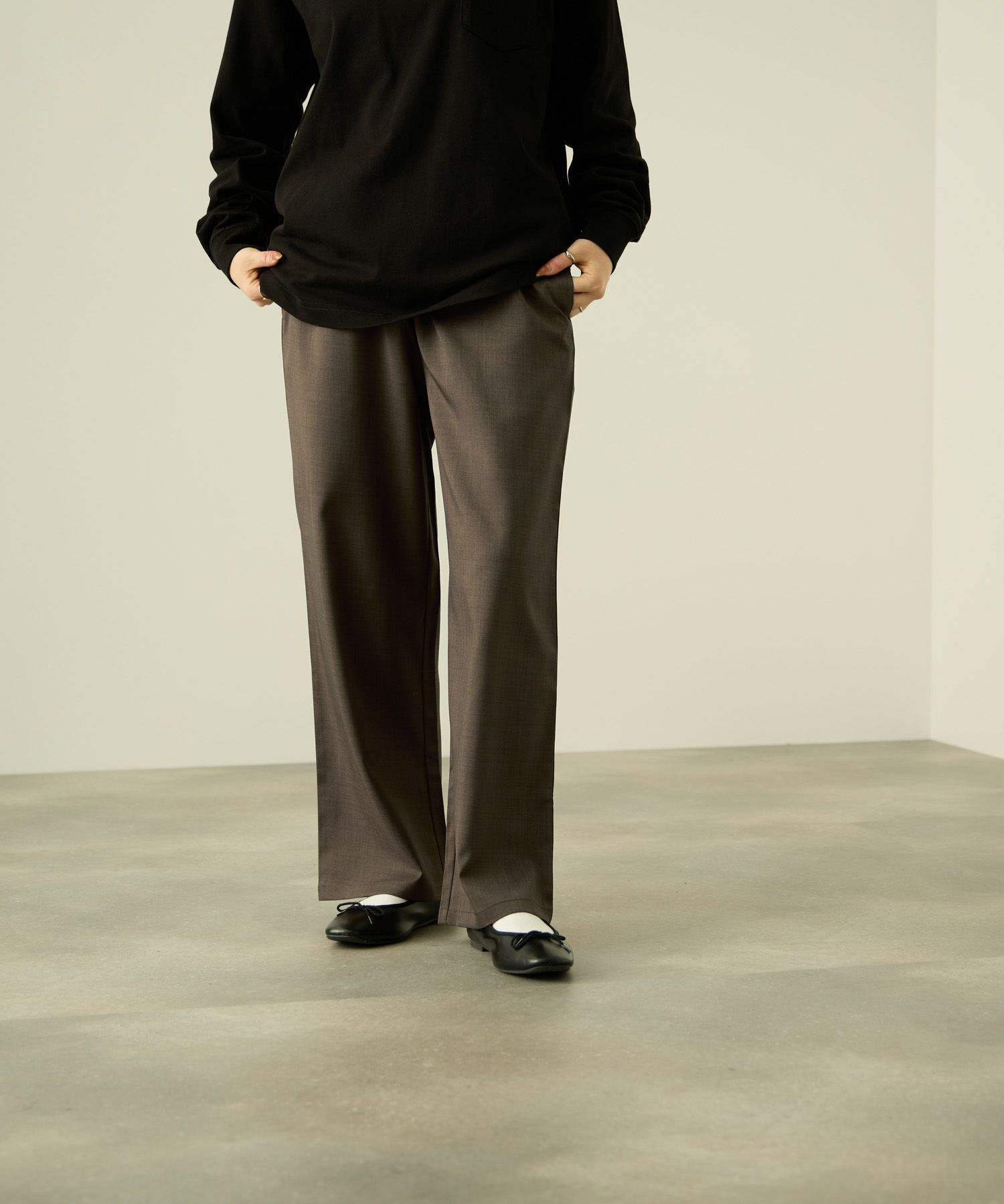 nAvy ワイドストレートパンツ レディース