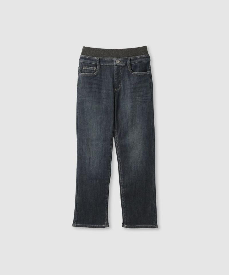 [値下げ]NAVY  MAC HEAT 特暖 デニムパンツ レギュラーストレート キッズ商品画像-1