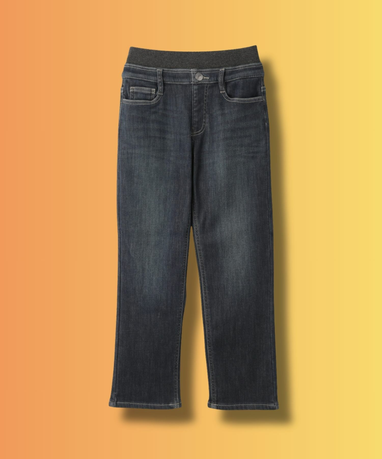 NAVY MAC HEAT 特暖 デニムパンツ レギュラーストレート キッズ