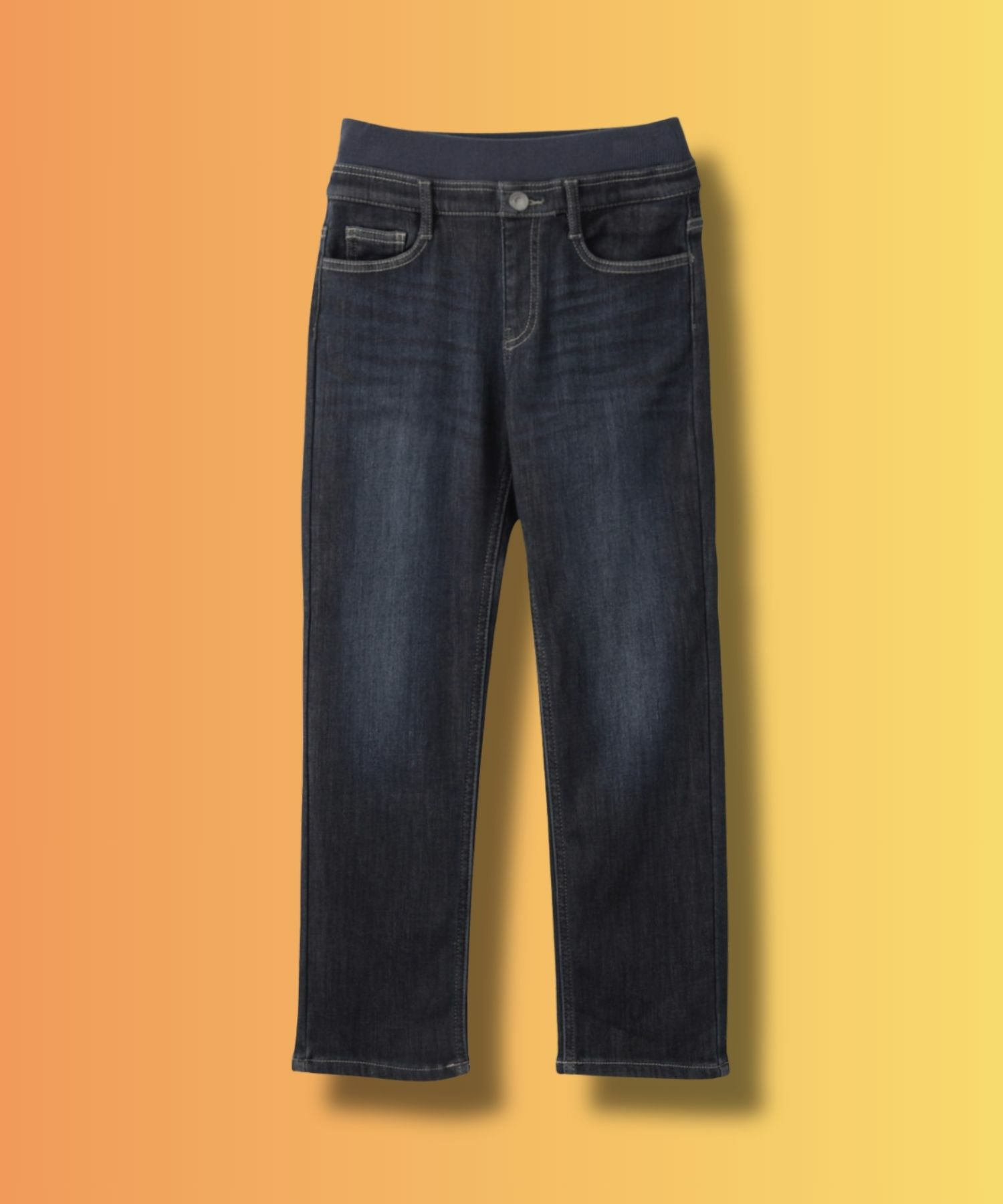 NAVY  MAC HEAT 特暖 デニムパンツ レギュラーストレート キッズ商品画像-2