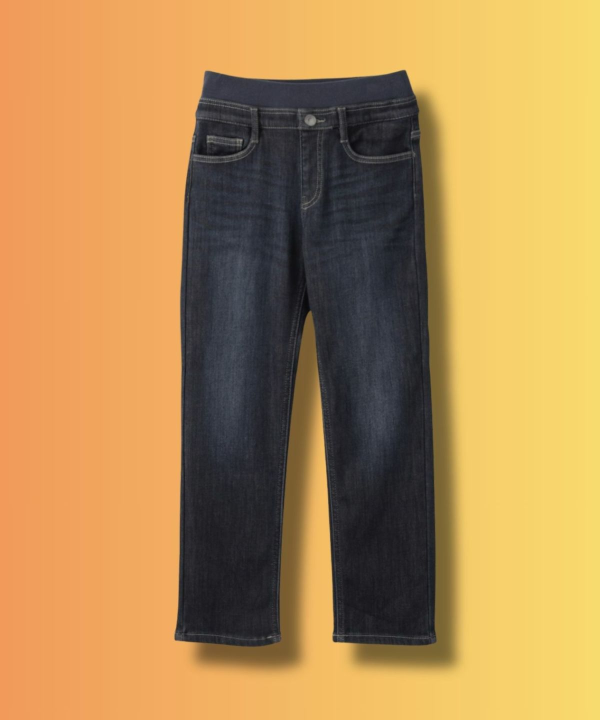 NAVY MAC HEAT 特暖 デニムパンツ レギュラーストレート キッズ