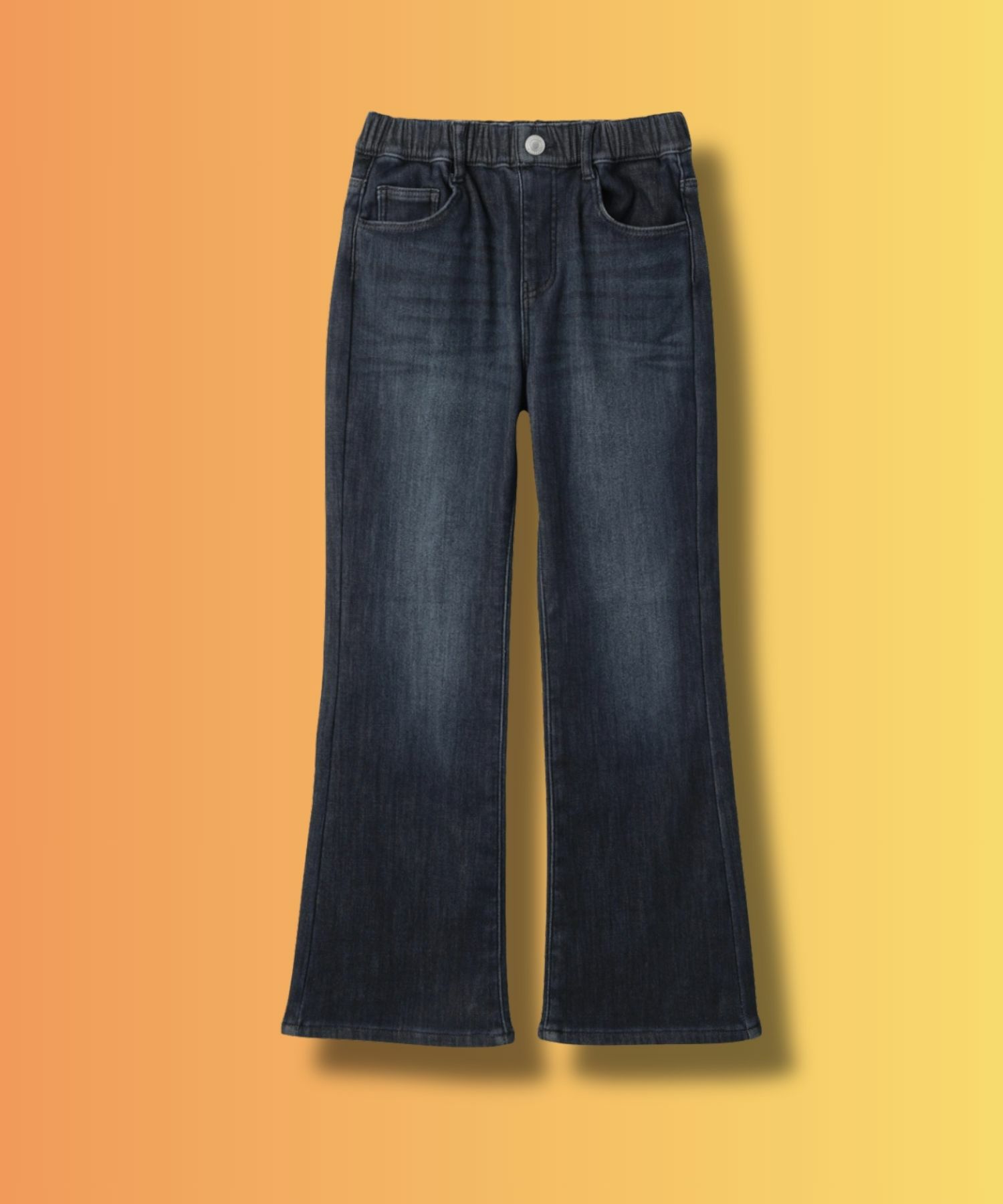 NAVY MAC HEAT 特暖 デニムパンツ フレア キッズ