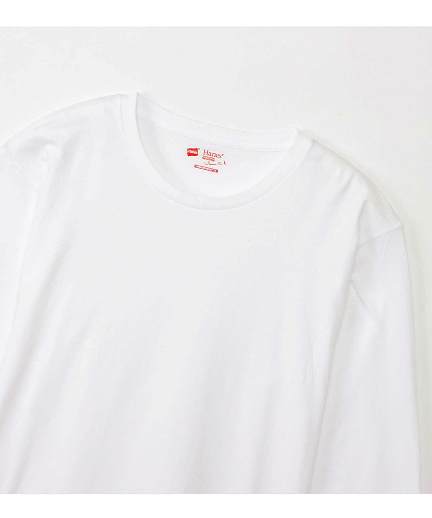 Hanes  ジャパンフィット 2枚組 クルーネックロングスリーブTシャツ メンズ メール便 対応商品商品画像-4