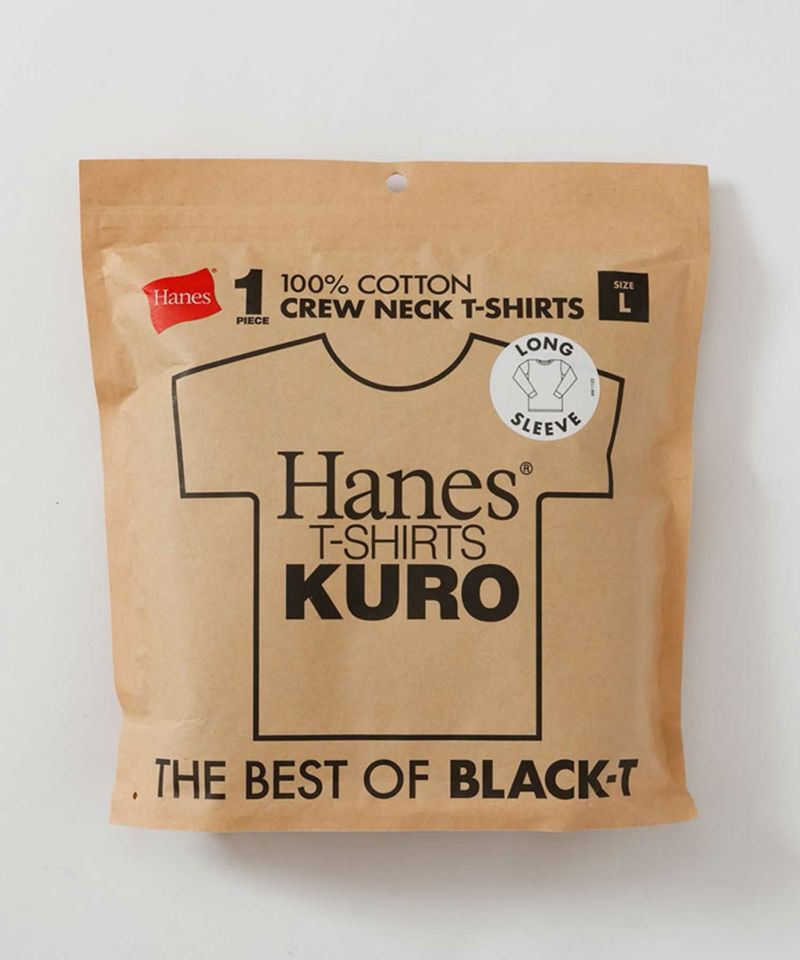 Hanes  KURO クルーネックロングスリーブTシャツ メンズ メール便 対応商品商品画像-1