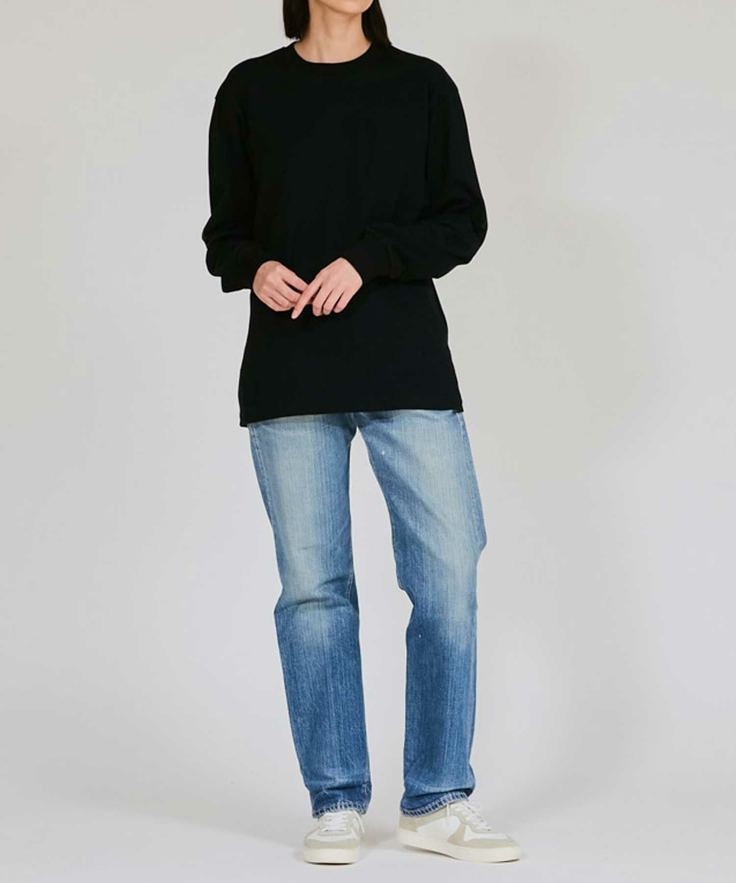 Hanes  KURO クルーネックロングスリーブTシャツ メンズ メール便 対応商品商品サムネイル-2