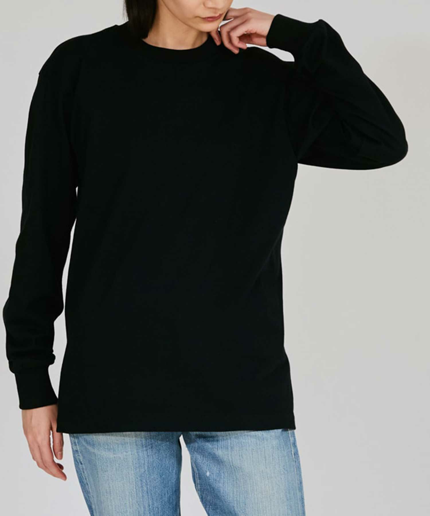 Hanes  KURO クルーネックロングスリーブTシャツ メンズ メール便 対応商品商品画像-3