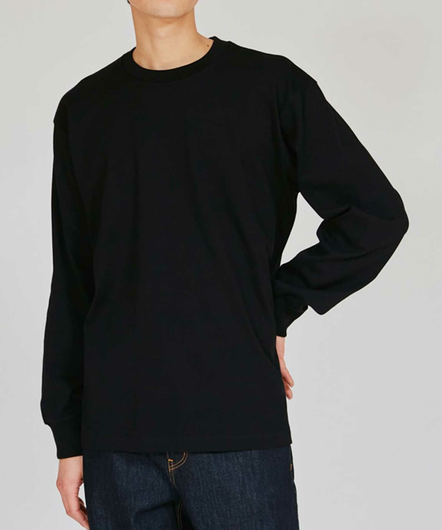 Hanes  KURO クルーネックロングスリーブTシャツ メンズ メール便 対応商品商品画像-4