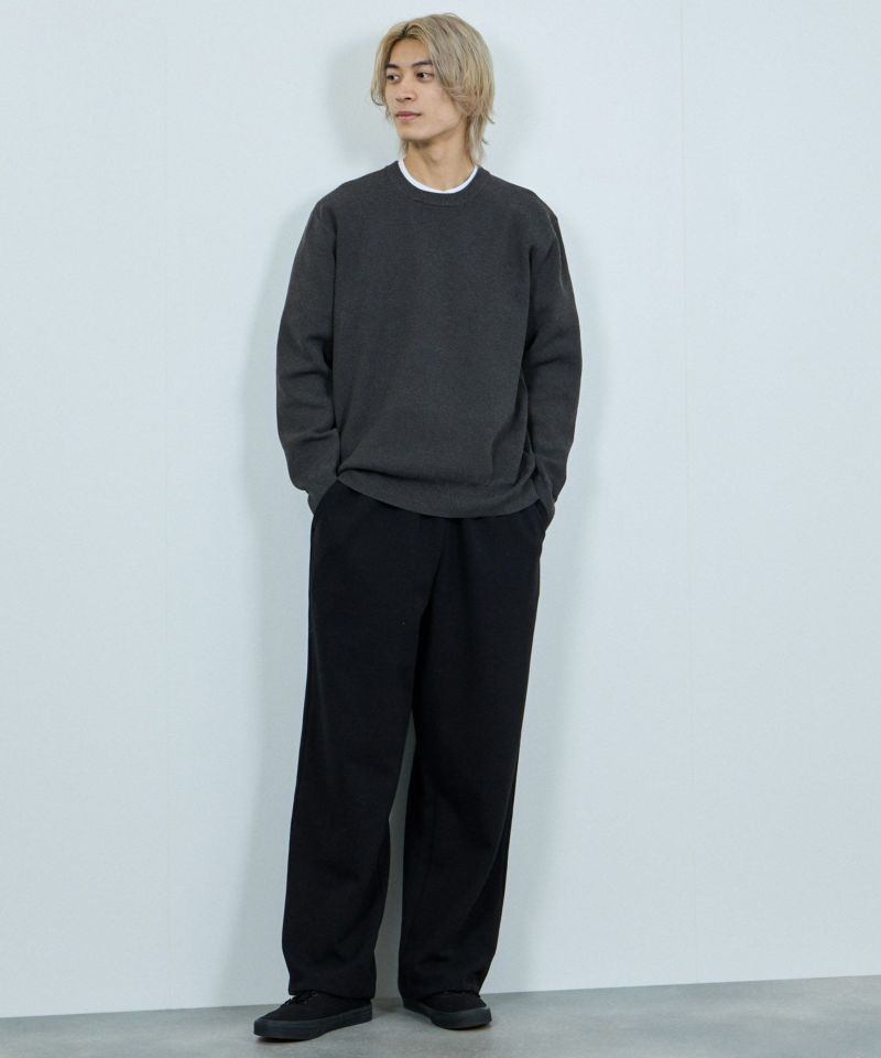 [期間限定価格]NAVY  快適ニット ミラノリブクルーネック メンズ商品画像-9