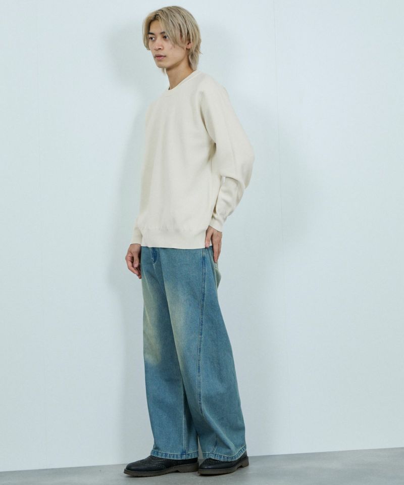 [期間限定価格]NAVY  快適ニット ミラノリブクルーネック メンズ商品画像-10