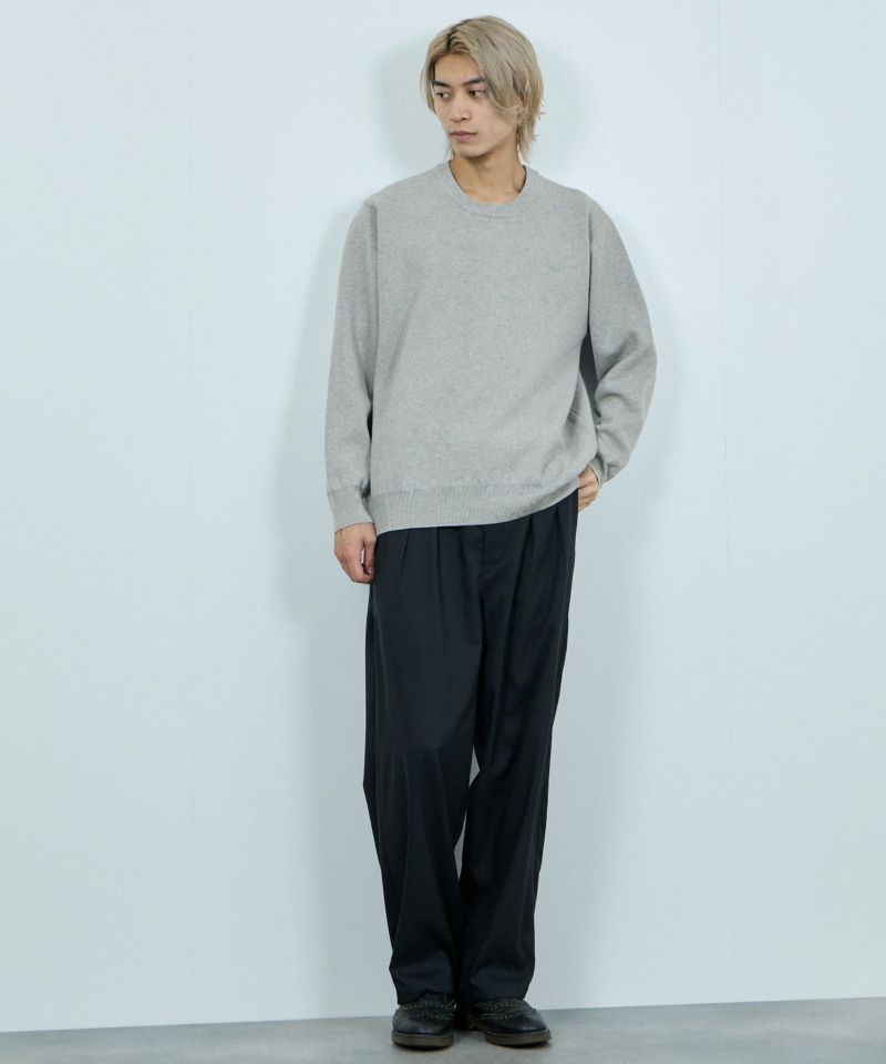 [期間限定価格]NAVY  快適ニット ミラノリブクルーネック メンズ商品画像-12