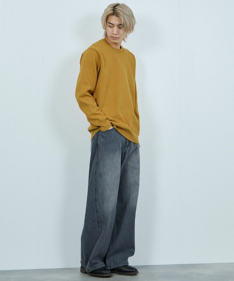 [期間限定価格]NAVY  快適ニット ミラノリブクルーネック メンズ商品画像-14