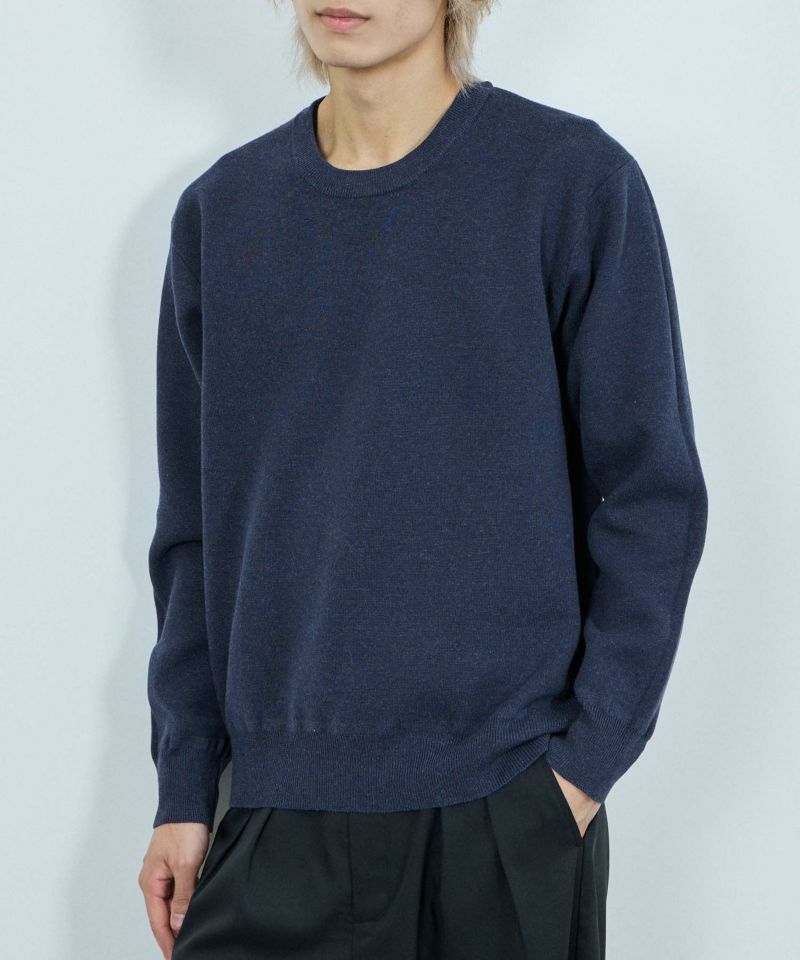 [期間限定価格]NAVY  快適ニット ミラノリブクルーネック メンズ商品画像-15