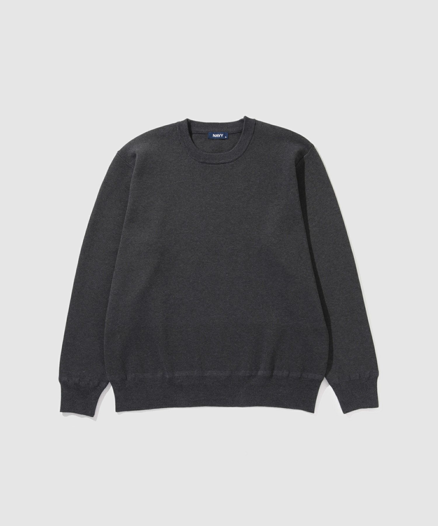 NAVY  快適ニット ミラノリブクルーネック メンズ商品画像-15