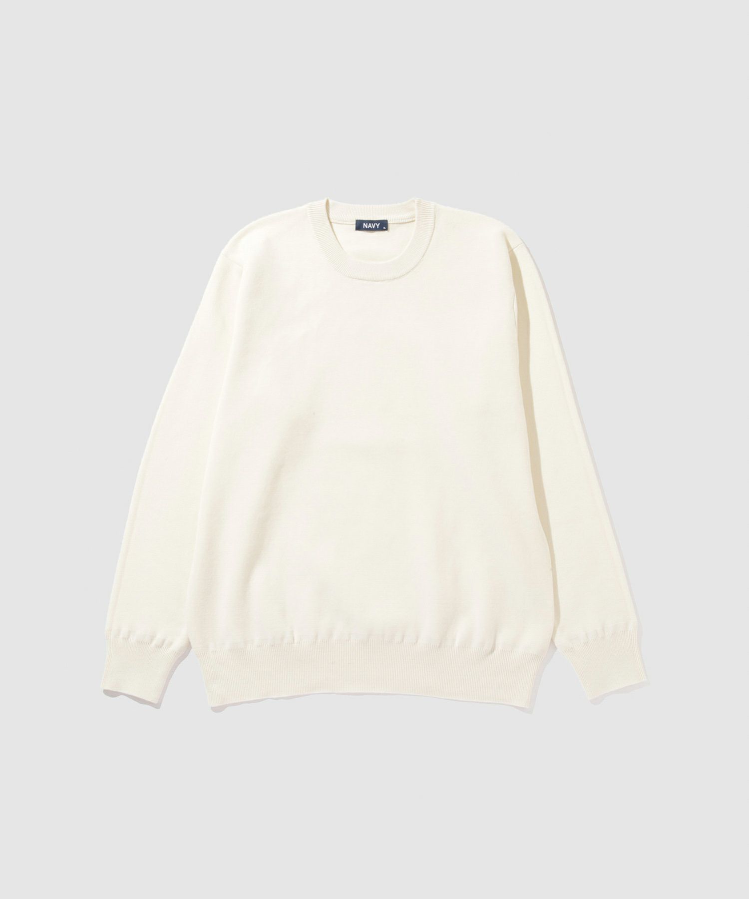 NAVY  快適ニット ミラノリブクルーネック メンズ商品画像-16