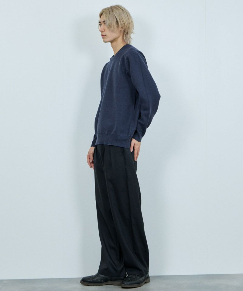 [期間限定価格]NAVY  快適ニット ミラノリブクルーネック メンズ商品画像-17
