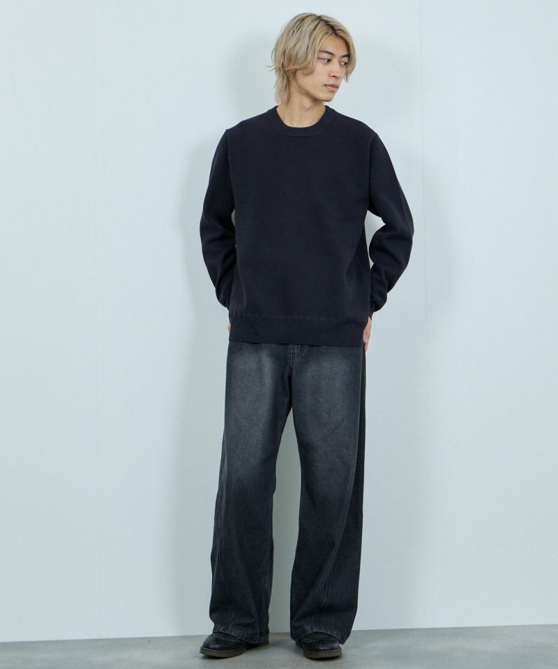 [期間限定価格]NAVY  快適ニット ミラノリブクルーネック メンズ商品画像-18