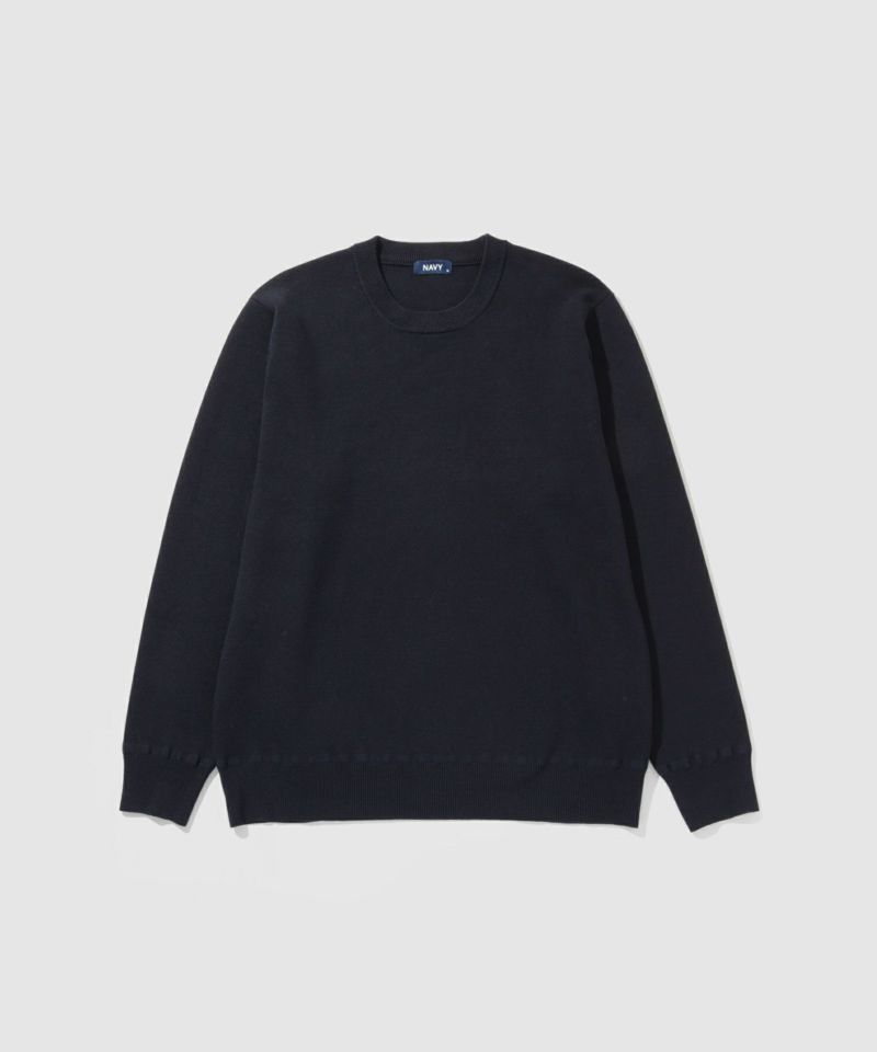 NAVY  快適ニット ミラノリブクルーネック メンズ商品画像-20