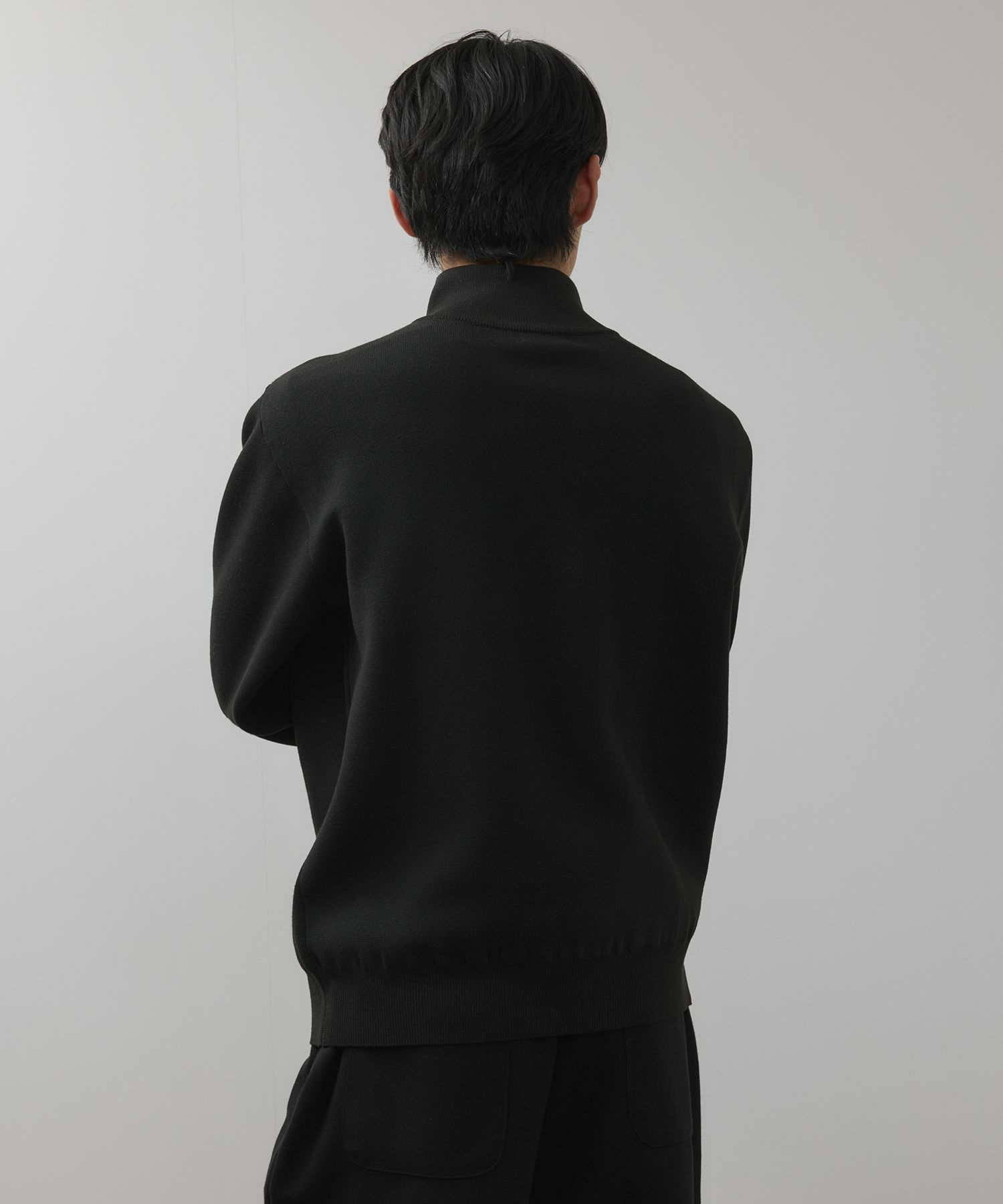 NAVY  快適ニット ミラノリブハーフジップ メンズ商品画像-6