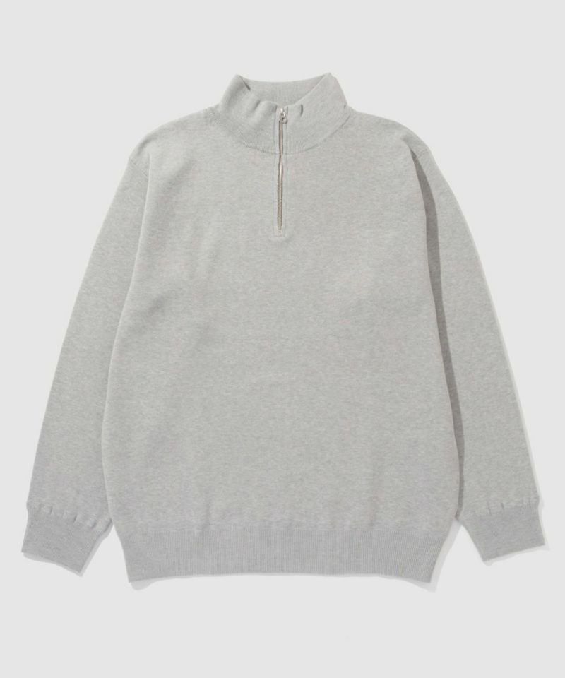 NAVY 快適ニット ミラノリブハーフジップ メンズ