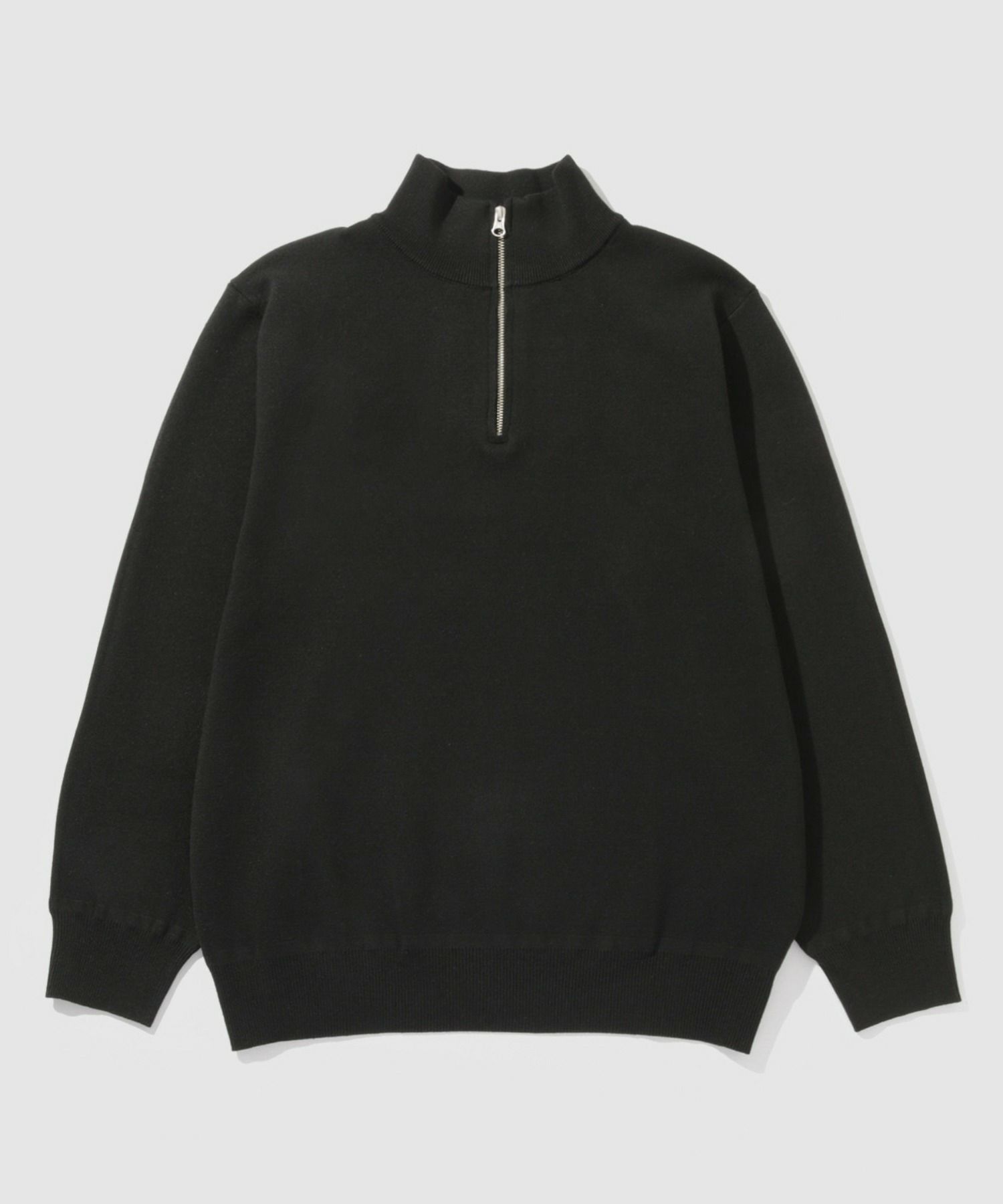 NAVY 快適ニット ミラノリブハーフジップ メンズ