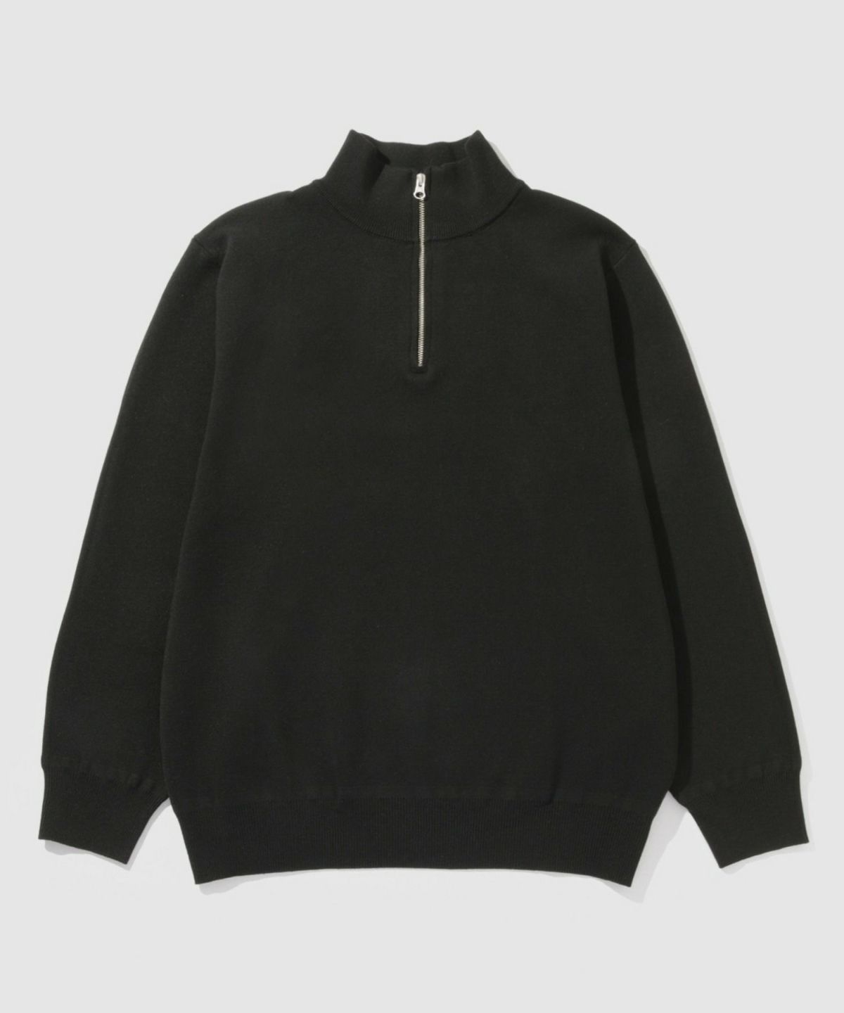 NAVY 快適ニット ミラノリブハーフジップ メンズ