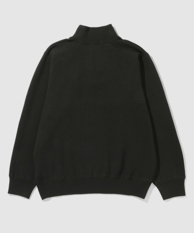 MARK & LONA ブラック　ハーフジップセーター MARK&LONA マークアンドロナ 2024年モデル ハーフジップ 長袖 ニット