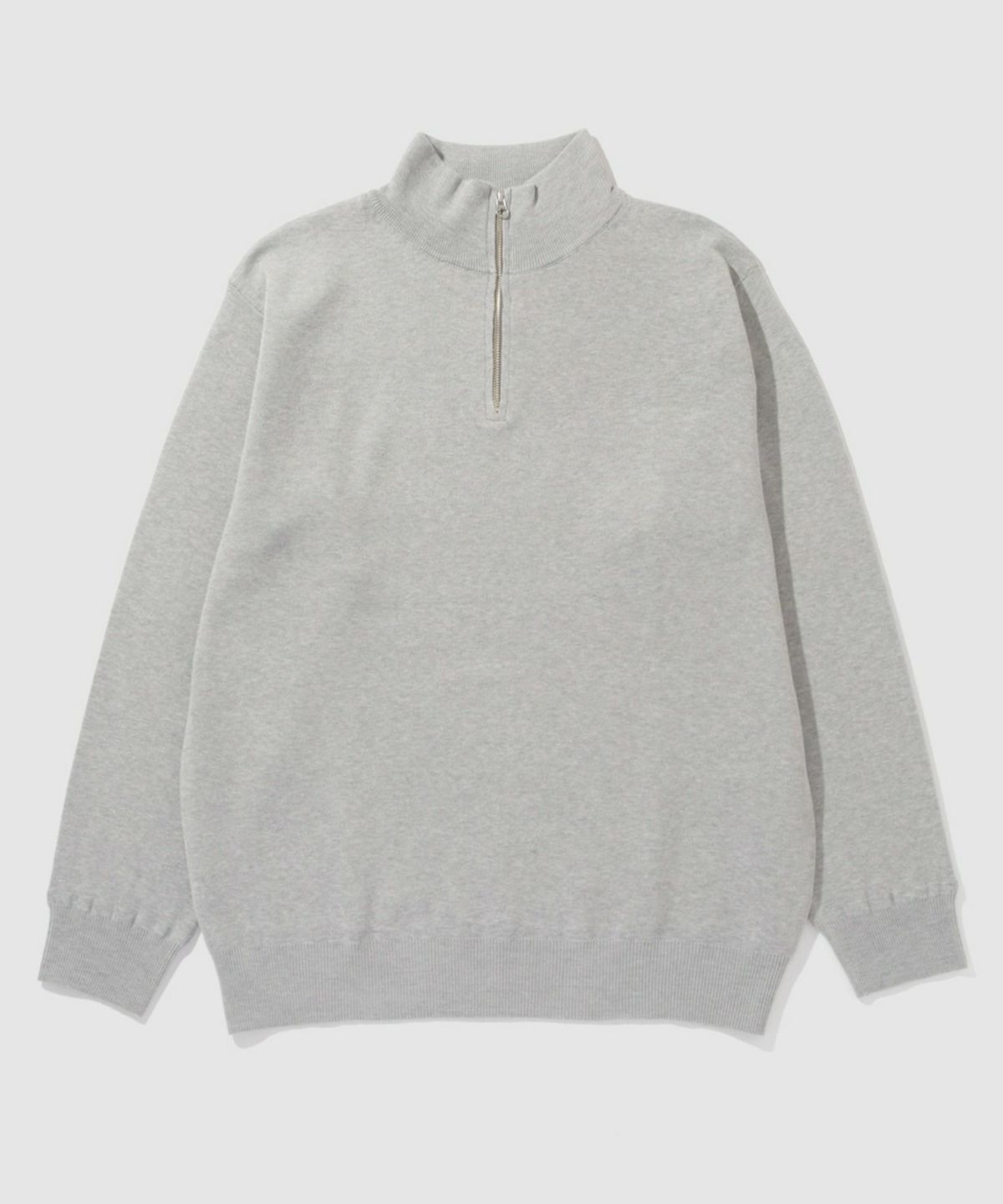 NAVY 快適ニット ミラノリブハーフジップ メンズ