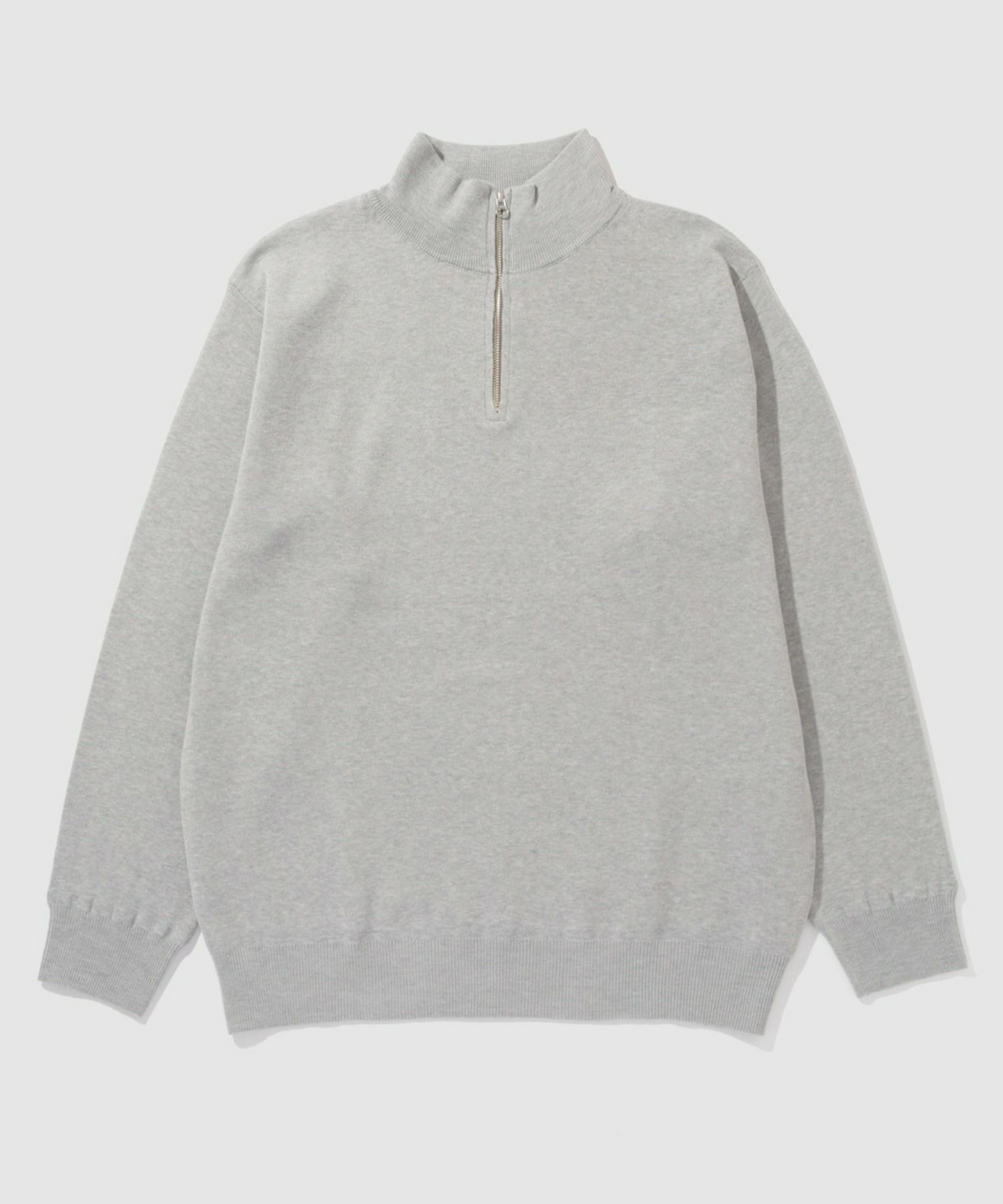 NAVY 快適ニット ミラノリブハーフジップ メンズ