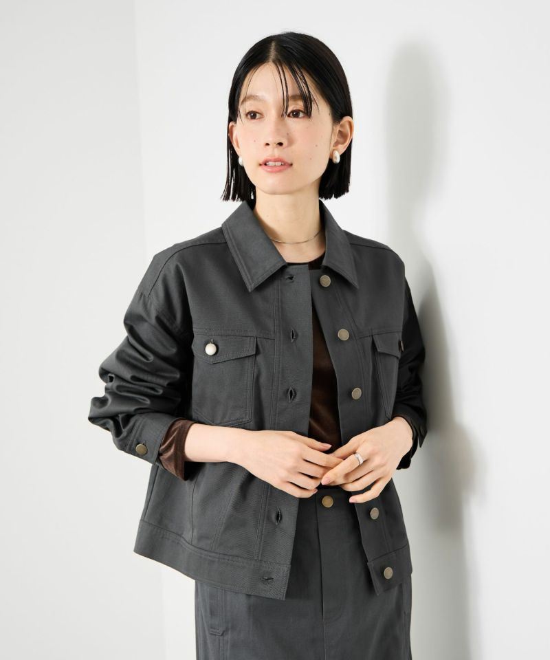 [最終さらに50%OFF]Idnes  ライトワークトラッカージャケット レディース商品画像-2