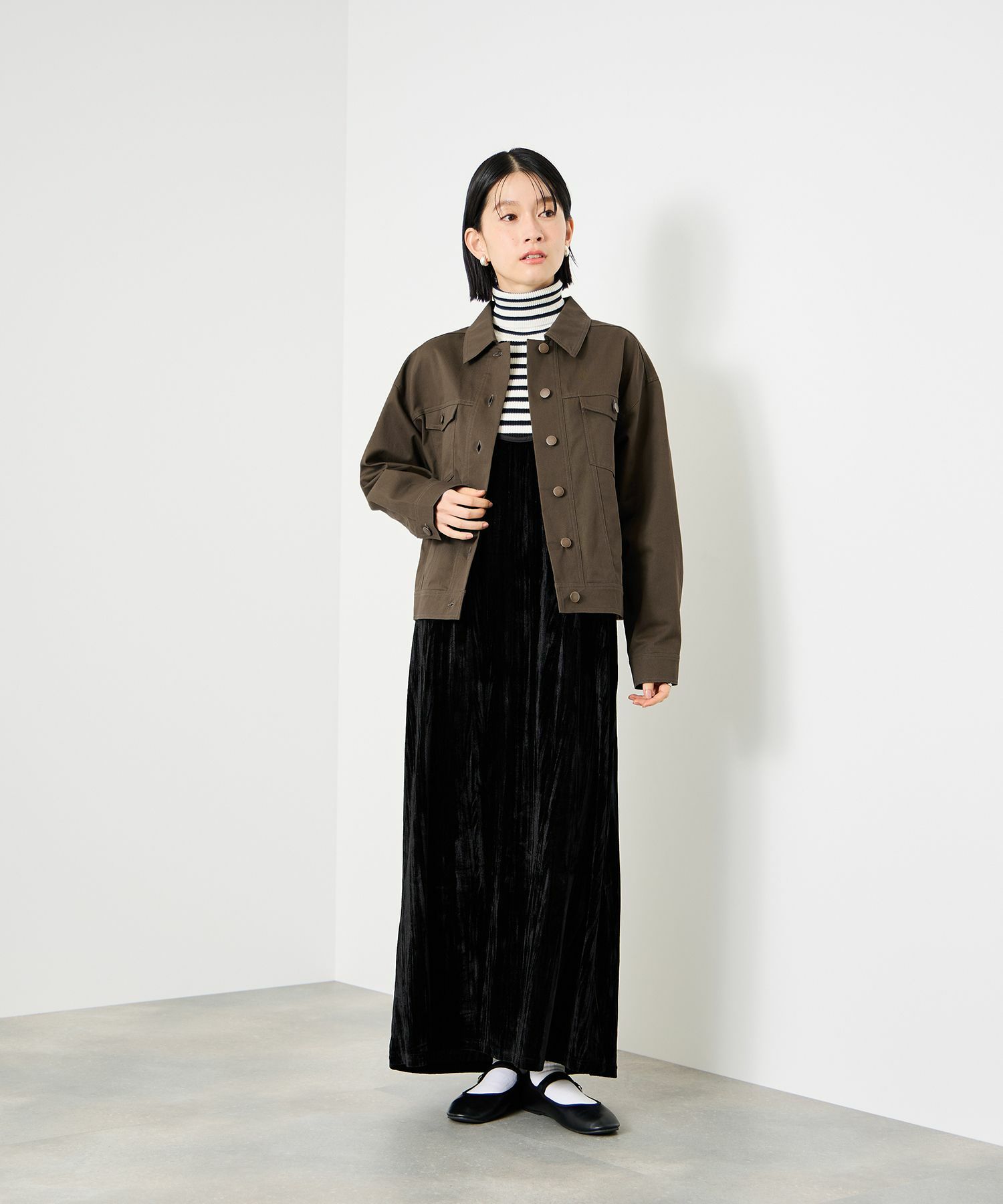 Idnes  ライトワークトラッカージャケット レディース商品画像-8