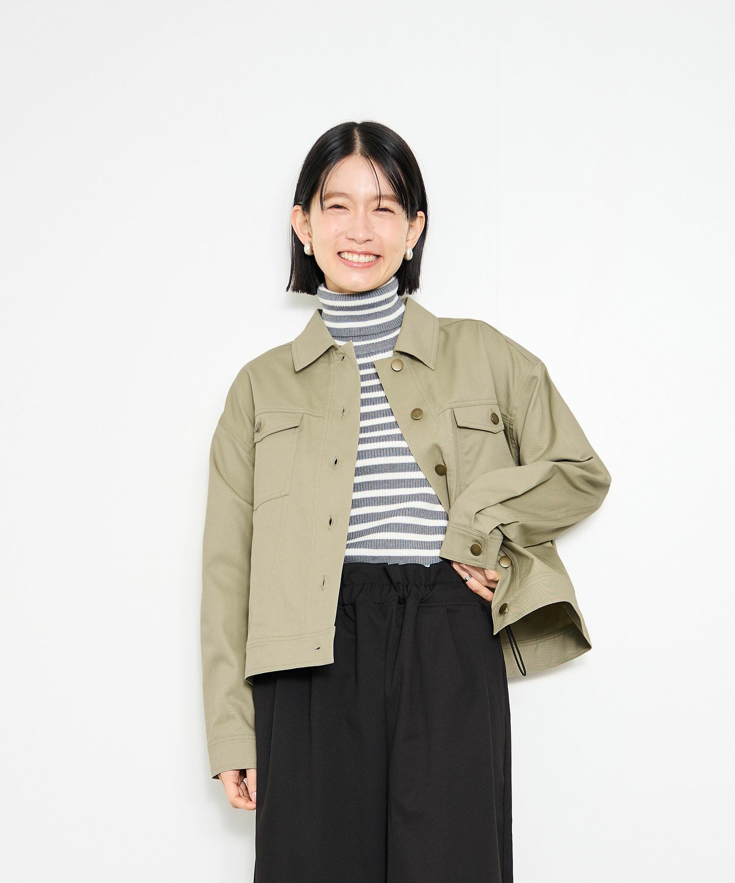 [最終さらに50%OFF]Idnes  ライトワークトラッカージャケット レディース商品画像-12