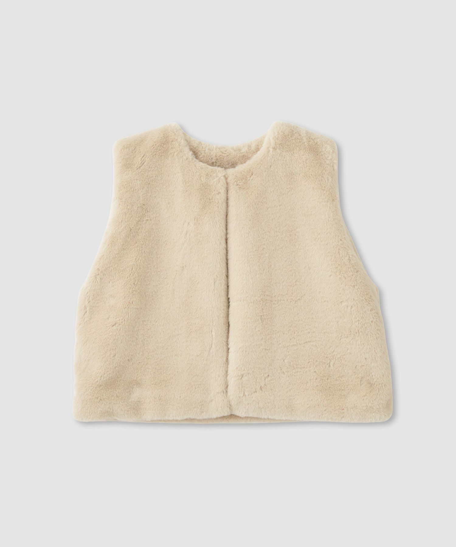 Idnes  フェイクファーベスト レディース商品画像-2