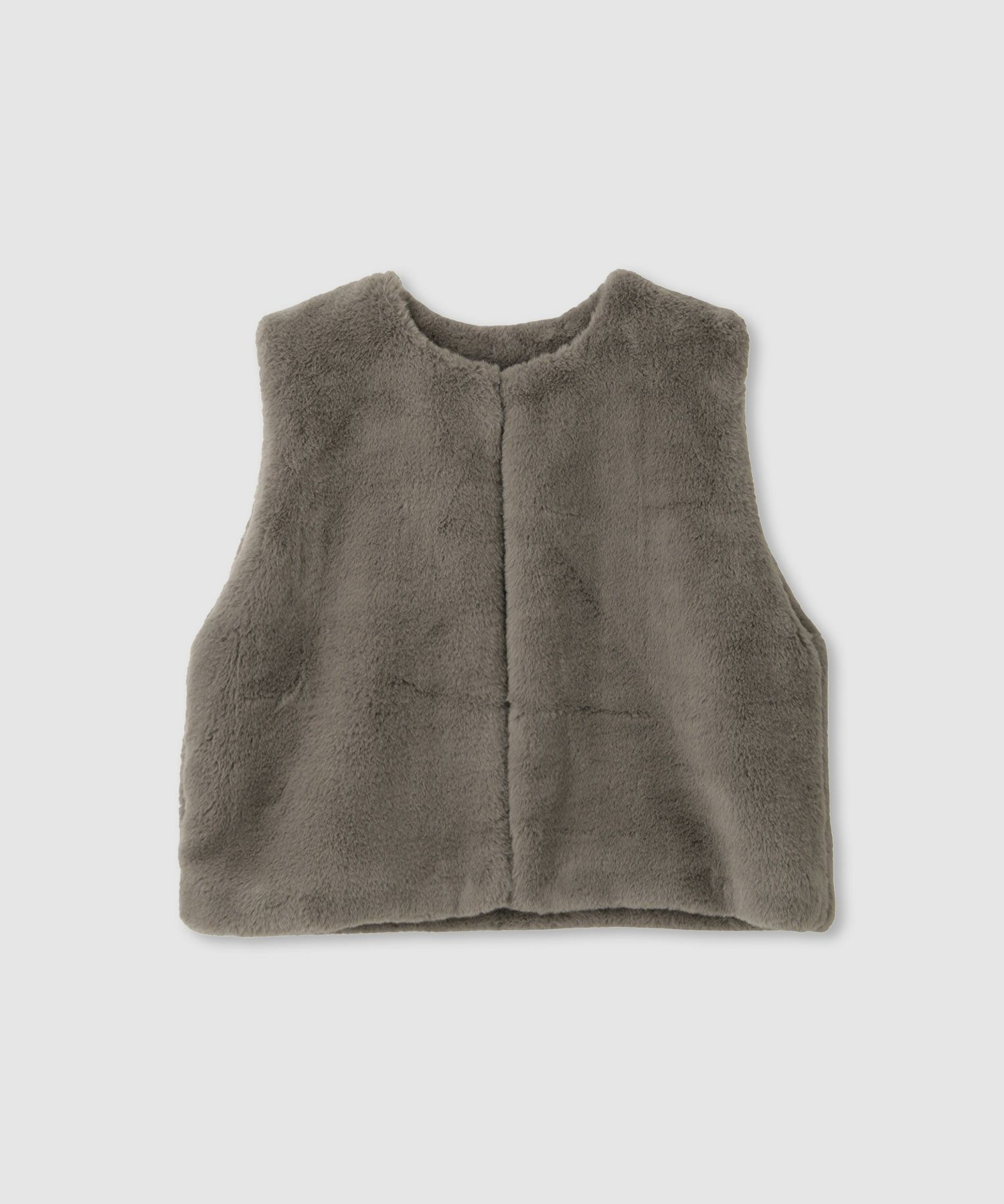 Idnes  フェイクファーベスト レディース商品画像-3