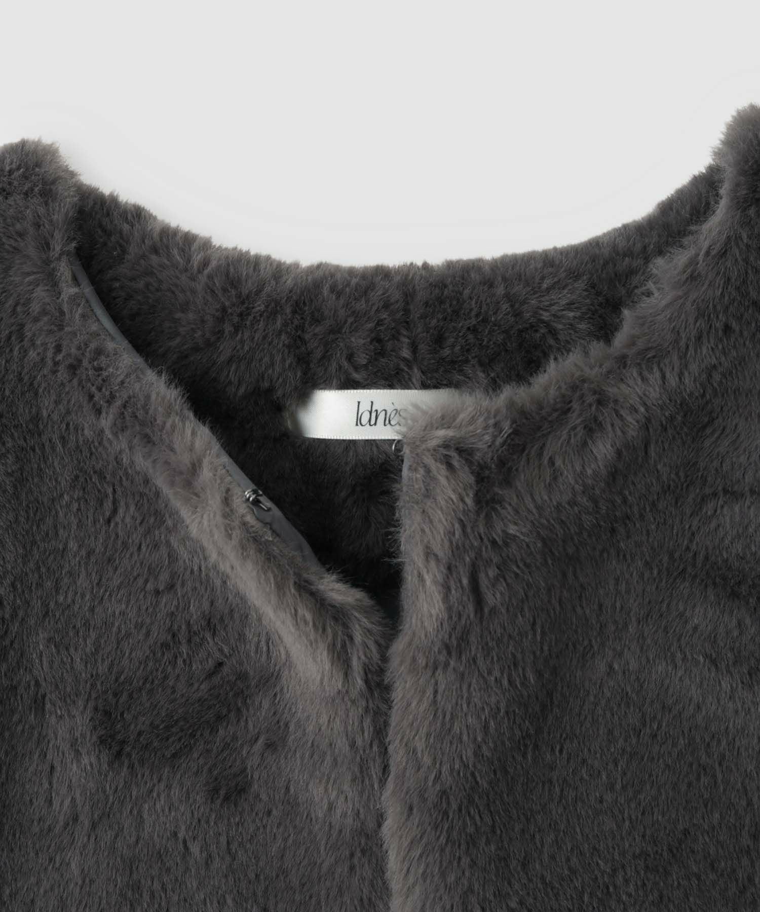 Idnes  フェイクファーベスト レディース商品画像-13