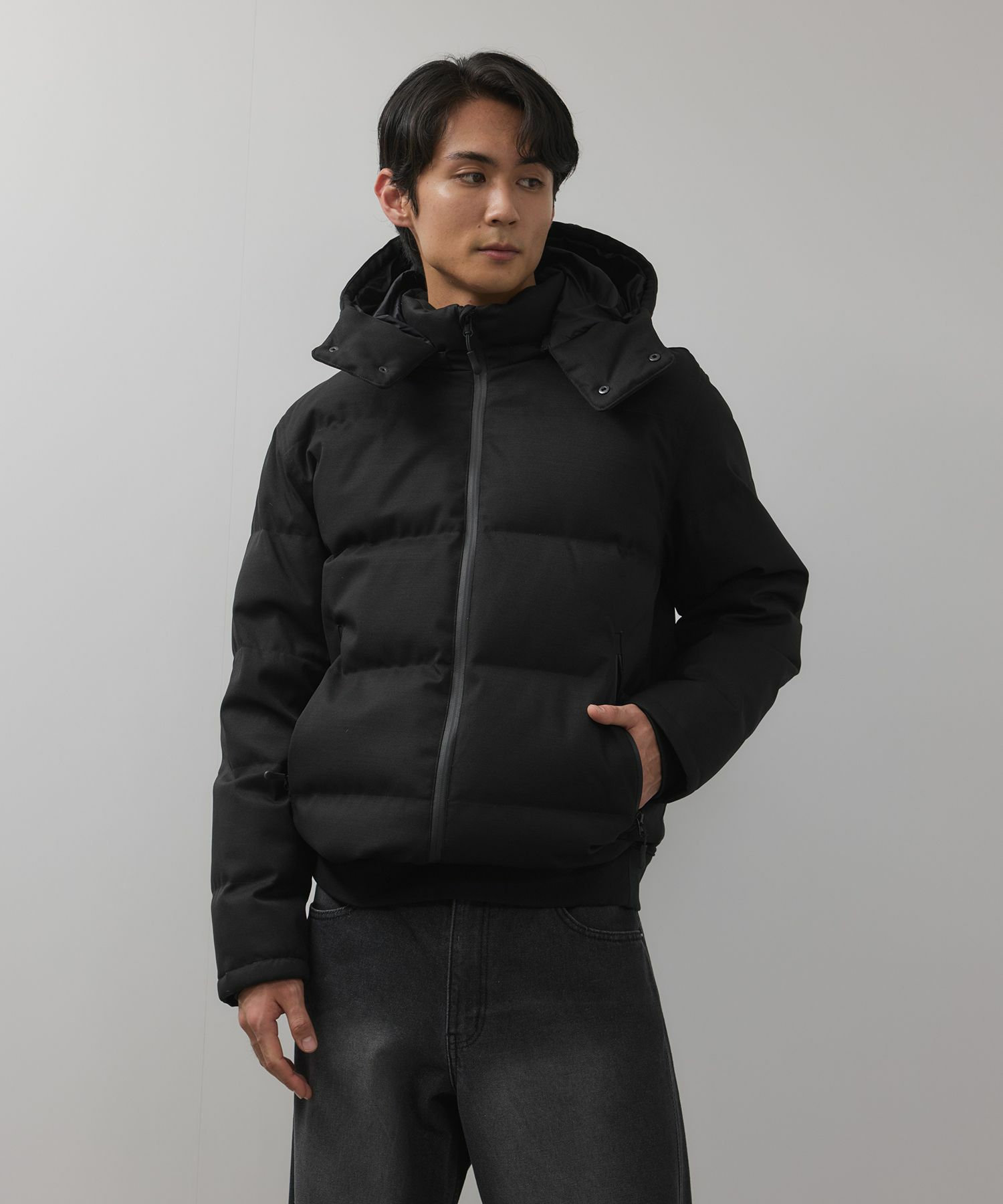 NAVY ウールライクプレミアムダウンジャケット メンズ