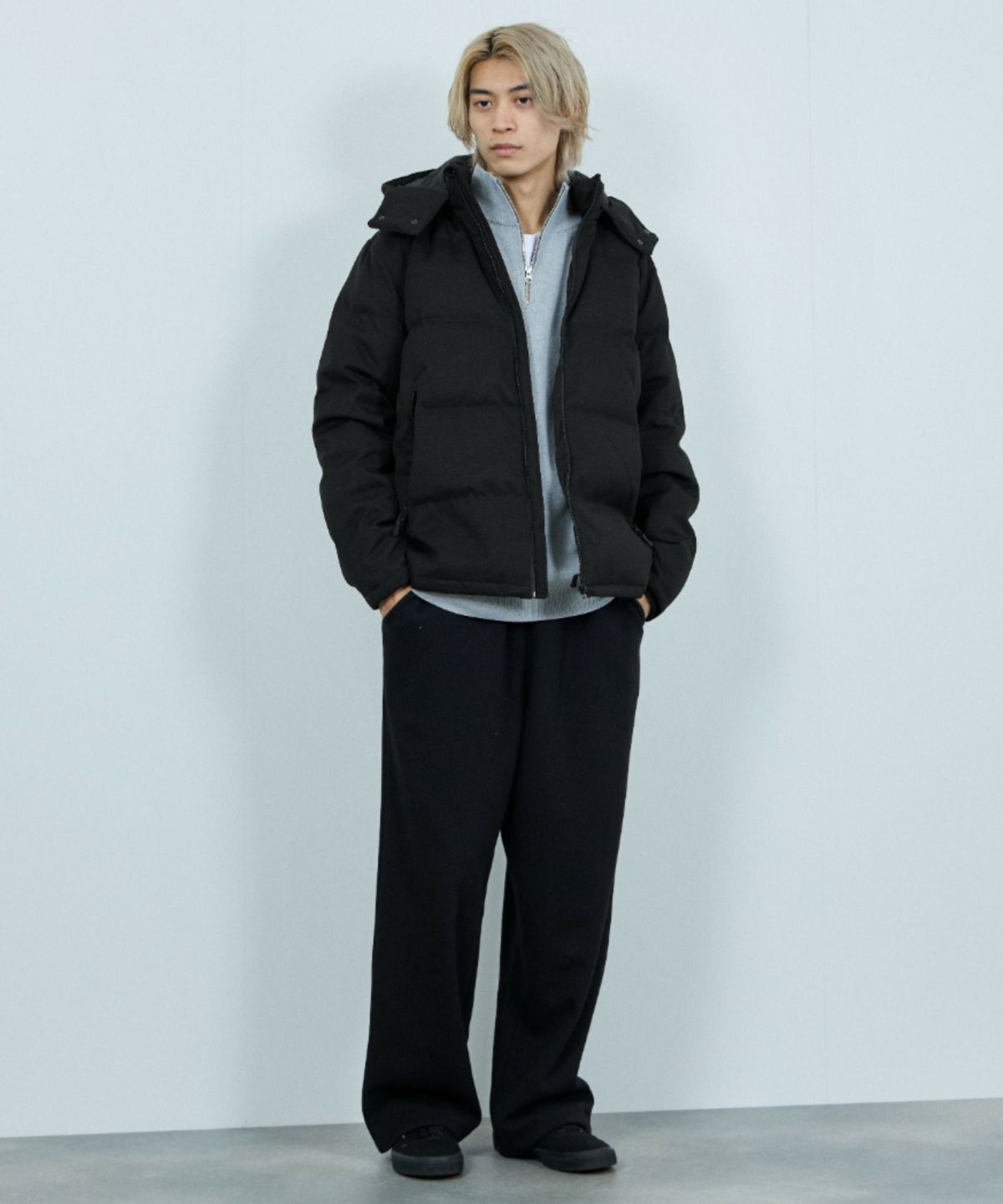 NAVY ウールライクプレミアムダウンジャケット メンズ