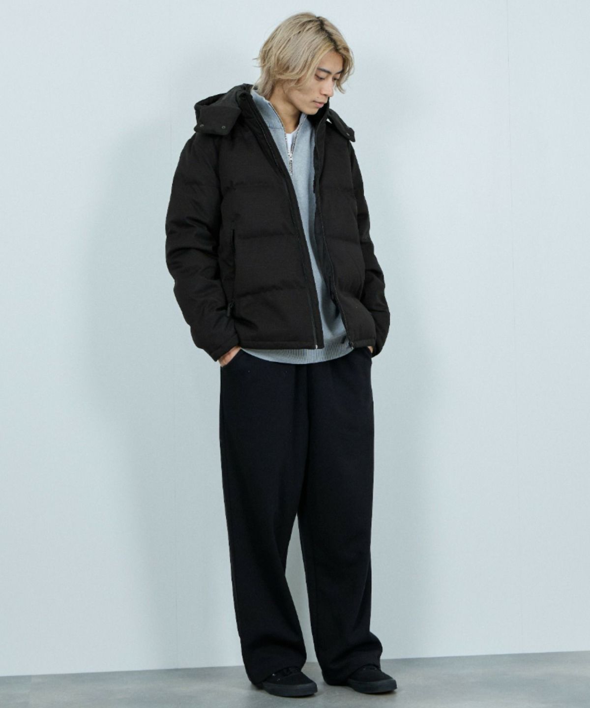 NAVY ウールライクプレミアムダウンジャケット メンズ